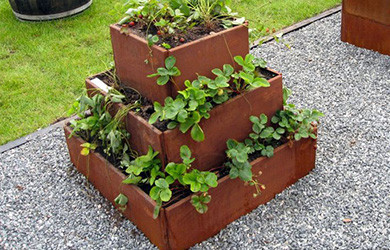 corten steel planter